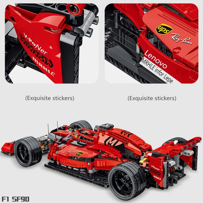New Technical Red F1 Formula City Speed Racing Car Building Blocks 42141 Bricks Famous Sport Vehicle Model Assembly Toy Kid Gift