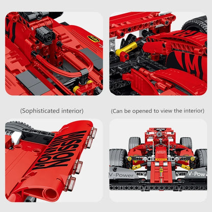 New Technical Red F1 Formula City Speed Racing Car Building Blocks 42141 Bricks Famous Sport Vehicle Model Assembly Toy Kid Gift